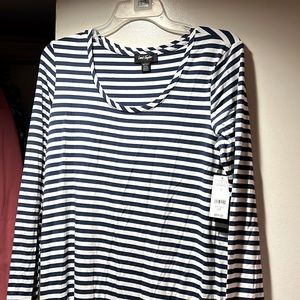 Lord and Taylor Maxi Dress, size sm, blue stripes BNWT